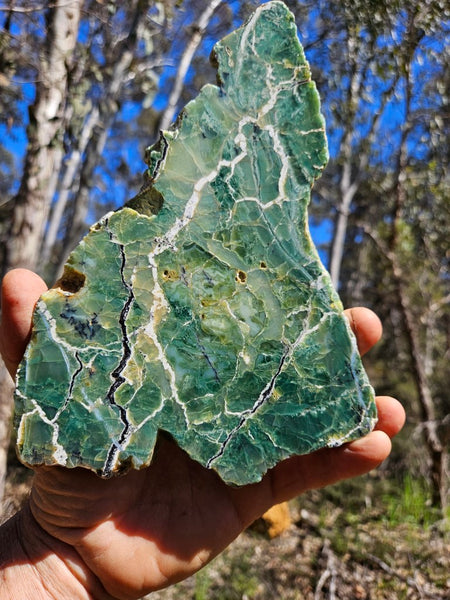 Polished Green Opal slab GRN106