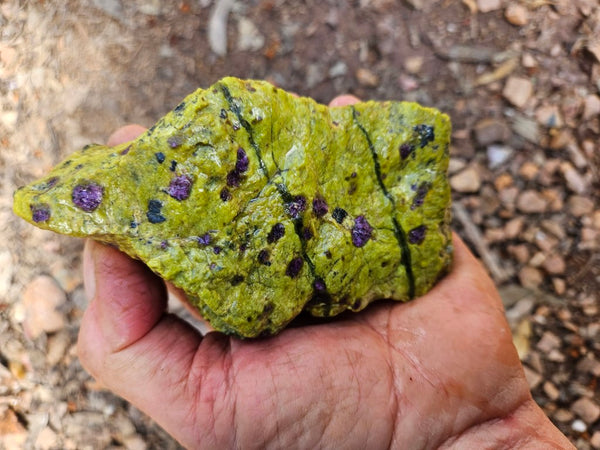 Rough Stichtite in Serpentine (Atlantisite) STR134