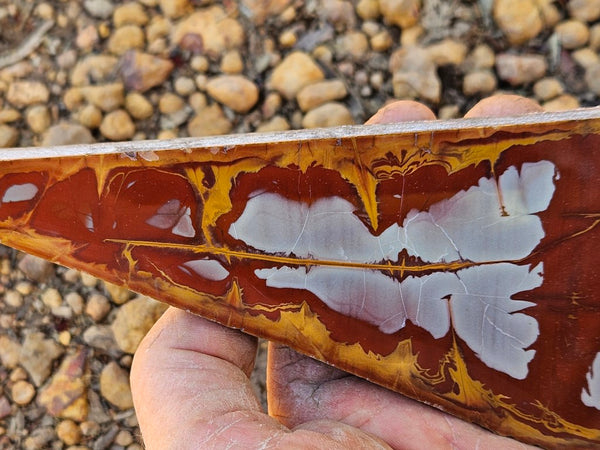 Polished Noreena Jasper slab. NJ473