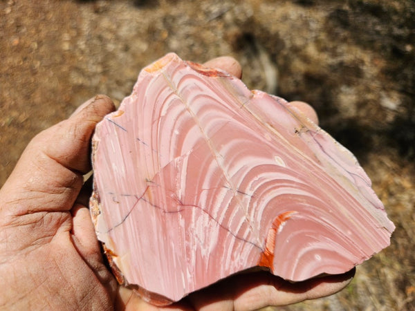 Polished Pink Opal  slab POP200