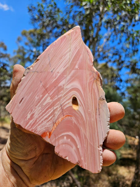 Polished Pink Opal  slab POP201