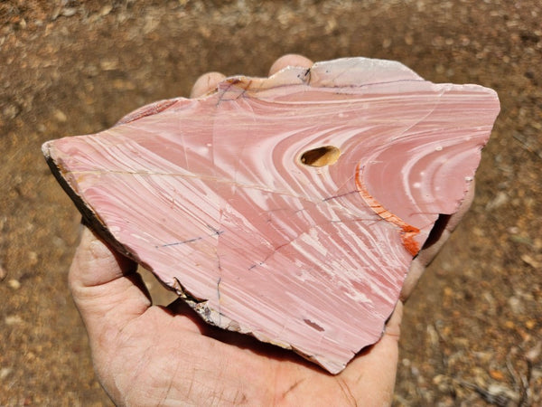 Polished Pink Opal  slab POP201