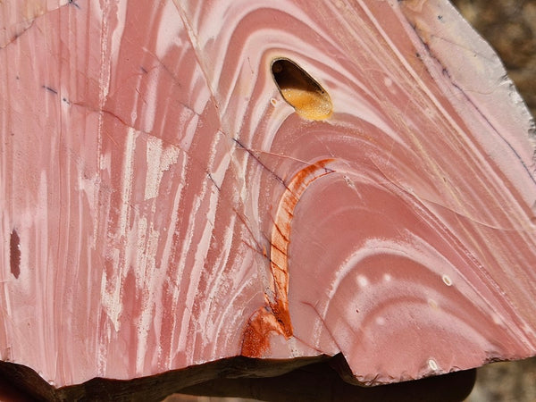 Polished Pink Opal  slab POP201