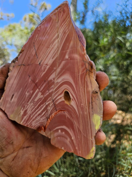 Polished Pink Opal  slab POP201