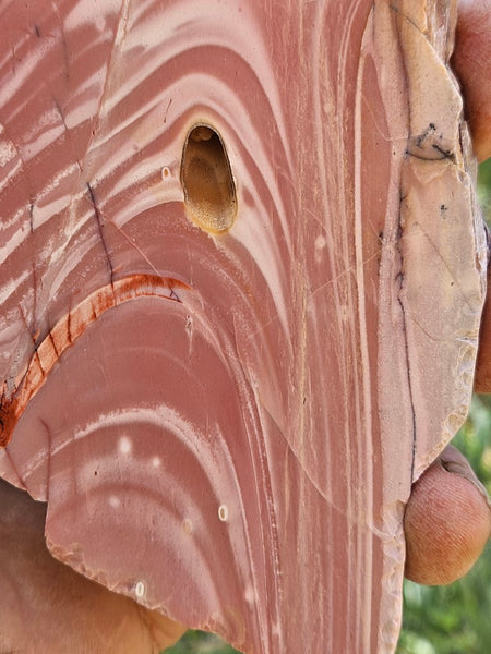 Polished Pink Opal  slab POP201