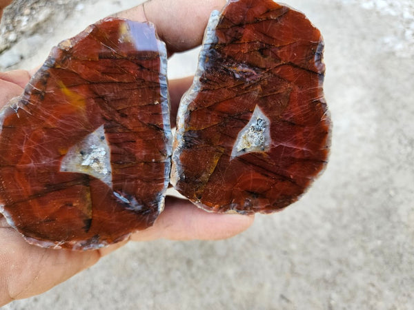 Polished Pilbara Agate pair PA270