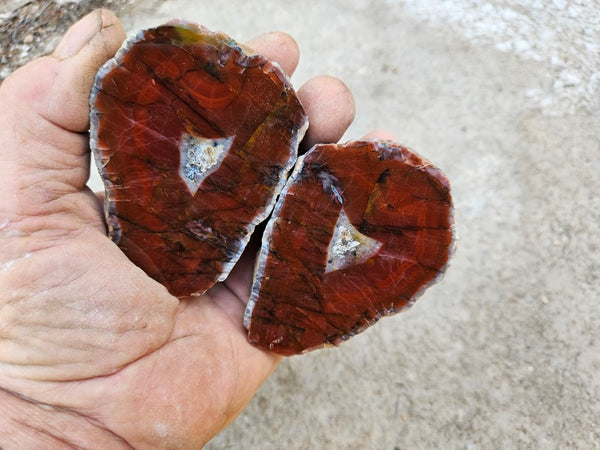 Polished Pilbara Agate pair PA270