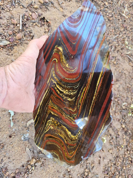 Polished Tiger Iron slab TI349