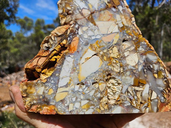 Polished Brecciated Mookaite rock BM328