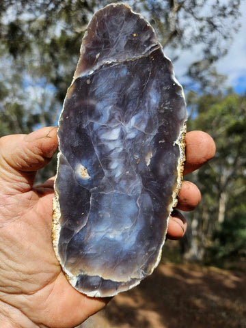 Purple Chalcedony polished slab. PU143