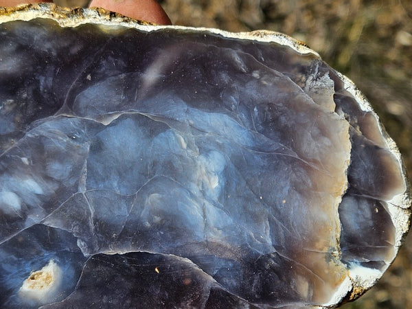 Purple Chalcedony polished slab. PU143