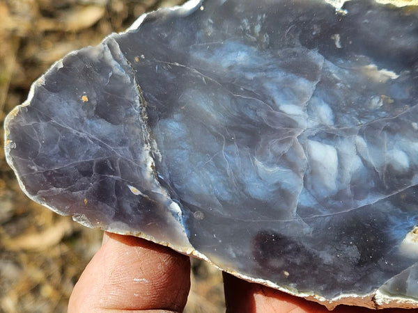 Purple Chalcedony polished slab. PU143