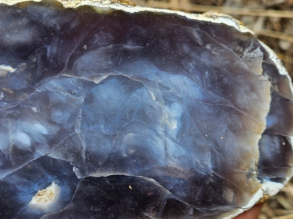 Purple Chalcedony polished slab. PU143