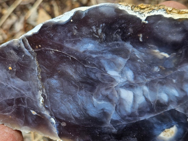 Purple Chalcedony polished slab. PU143