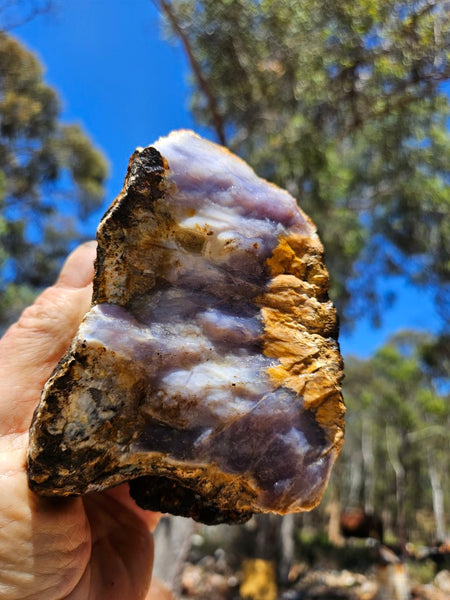 Purple Chalcedony rough.  PUR 101