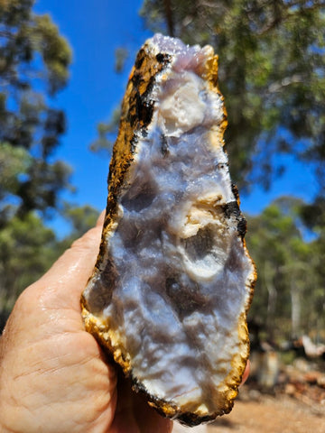 Purple Chalcedony rough.  PUR 102