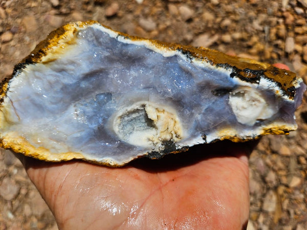 Purple Chalcedony rough.  PUR 102