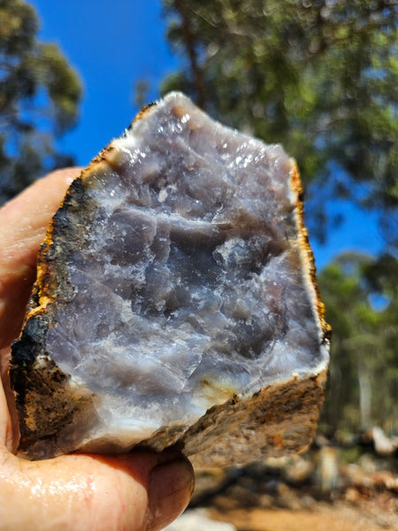 Purple Chalcedony rough.  PUR 103