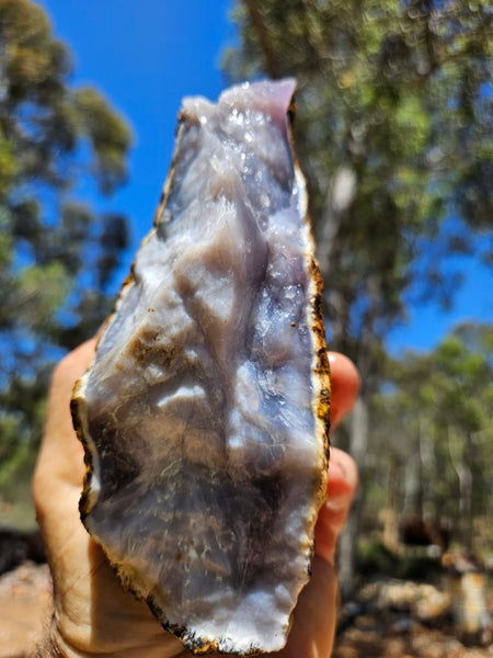 Purple Chalcedony rough.  PUR 104