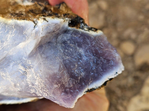 Purple Chalcedony rough.  PUR 104