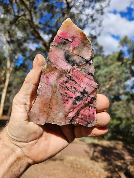 Polished Rhodonite slab RH280