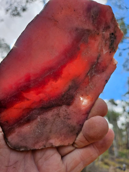 Polished Rhodonite slab RH281