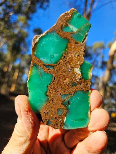 Polished  Chrysoprase slab CH474