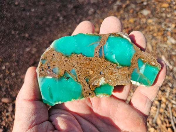 Polished  Chrysoprase slab CH474