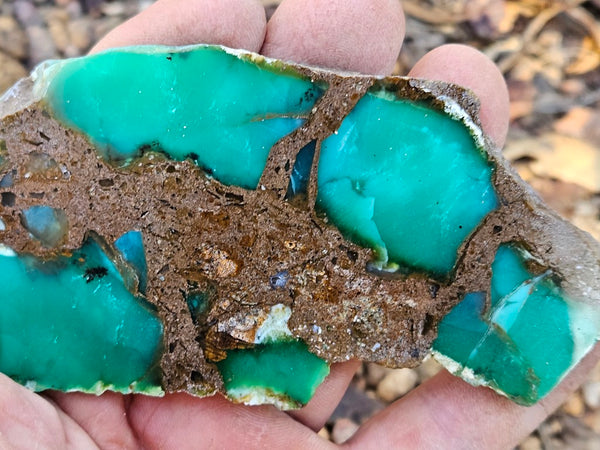 Polished  Chrysoprase slab CH474