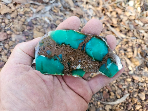 Polished  Chrysoprase slab CH474