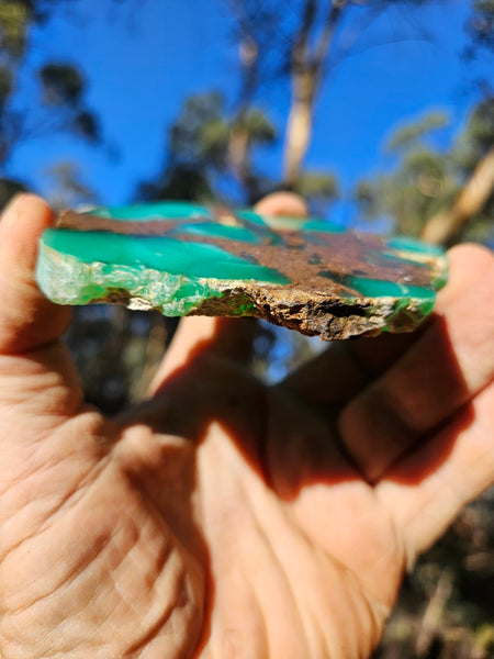 Polished  Chrysoprase slab CH475