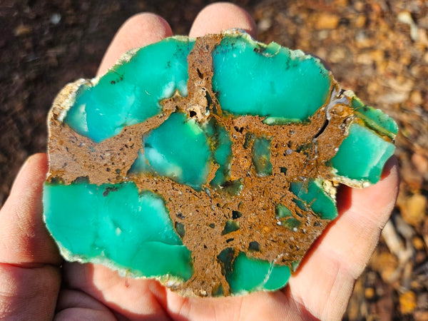 Polished  Chrysoprase slab CH475