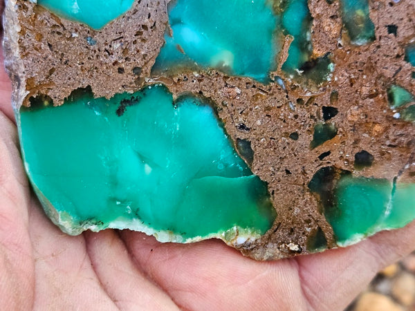 Polished  Chrysoprase slab CH475