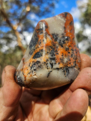 Tumble Polished Dendritic Opal DOT109