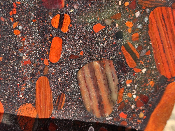 Jelly Bean Jasper polished slab JBJ347