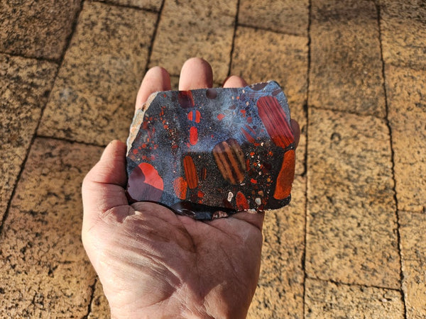 Jelly Bean Jasper polished slab JBJ347