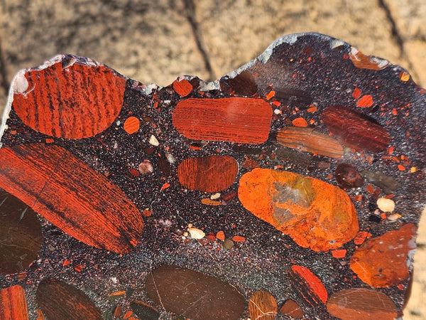 Jelly Bean Jasper polished slab JBJ348