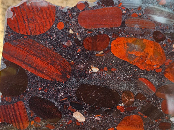 Jelly Bean Jasper polished slab JBJ348