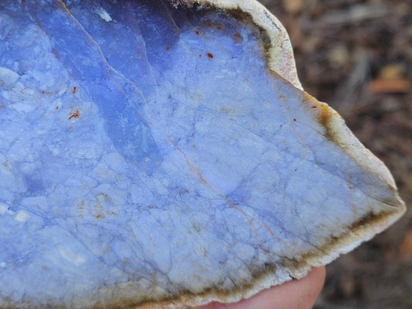 Purple Chalcedony polished slab. PU154