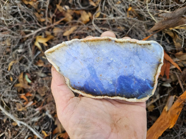 Purple Chalcedony polished slab. PU154