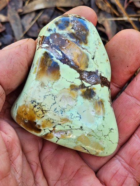 Tumble Polished Lime Magnesite ( Lemon Chrysoprase) LCT121