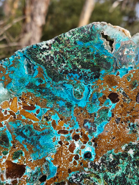 Polished De Grussa copper ore slab CO101