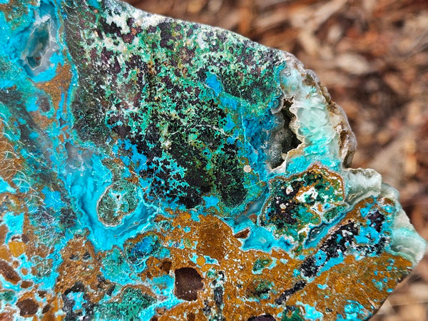 Polished De Grussa copper ore slab CO101