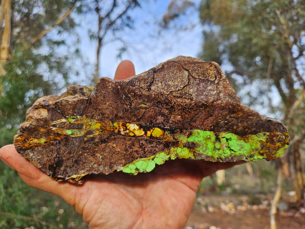 Gaspeite Polished Rock.  GT222