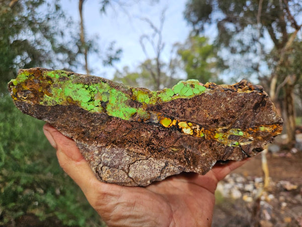 Gaspeite Polished Rock.  GT222