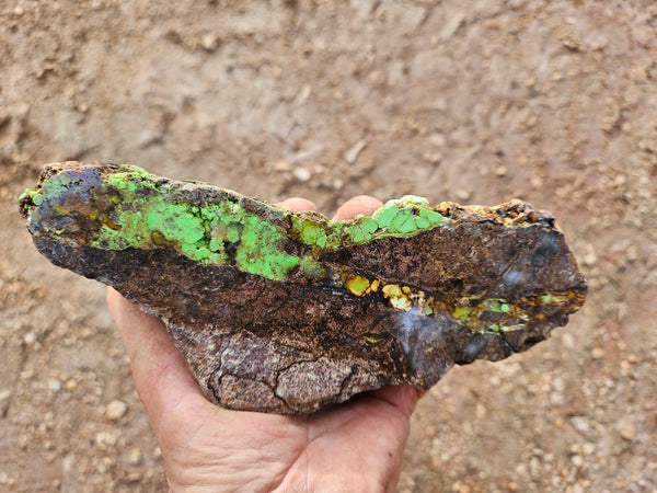 Gaspeite Polished Rock.  GT222