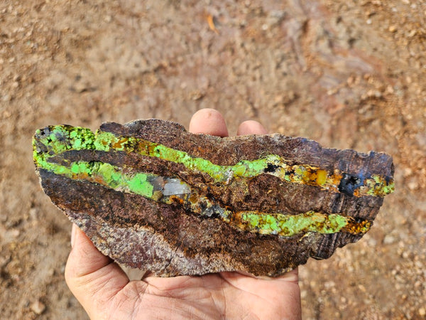 Gaspeite Polished Slab.  GT221