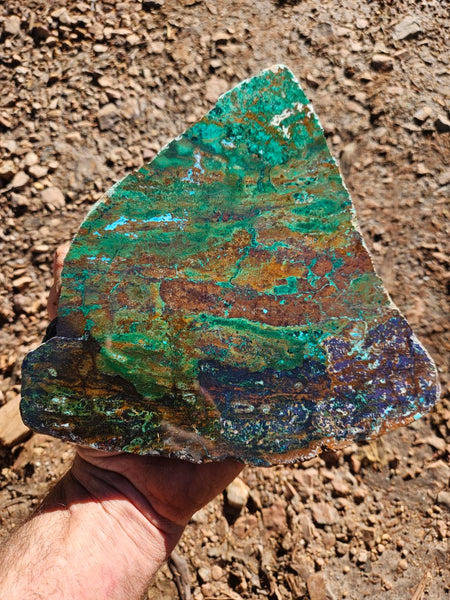 Polished De Grussa copper ore slab CO102