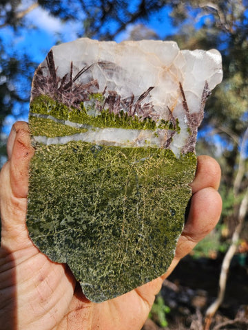 Epidote, Quartz & Axinite slab EPI86