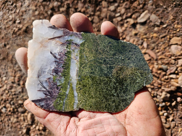 Epidote, Quartz & Axinite slab EPI86